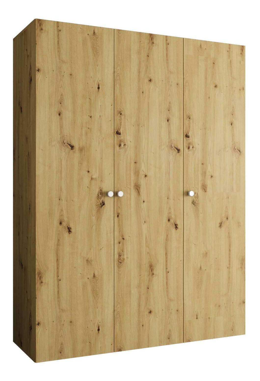 Ruhásszekrény 150 cm Parna 1 (artisan tölgy + ezüst)