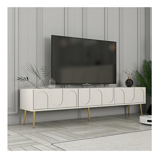TV asztal/szekrény Bipemu 3 (krém + arany) 