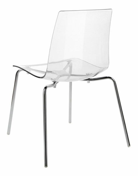 Set 2 buc scaune de sufragerie Sanson (transparent) 