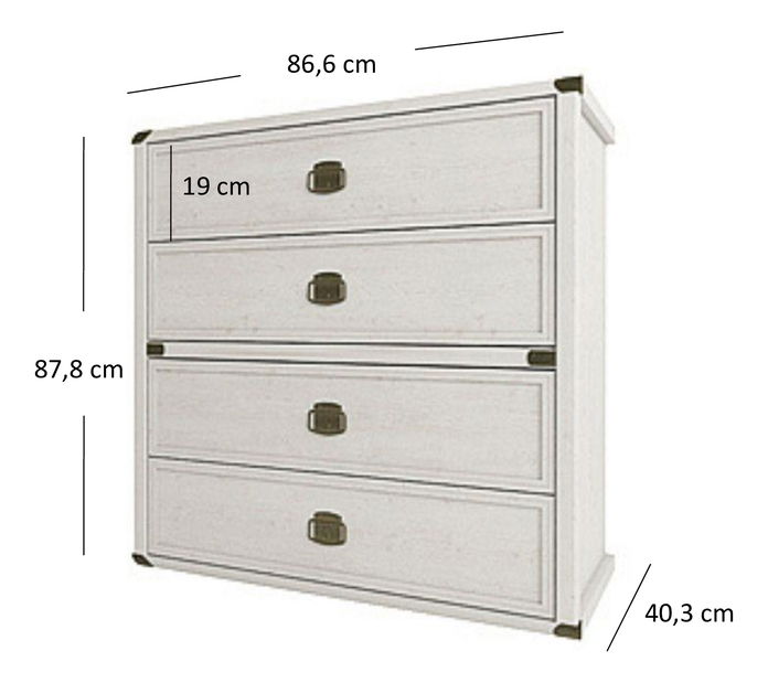 Comodă Marlene (Pin vintage)