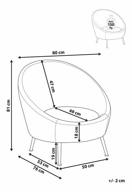 Kreslo Langson (sivá)