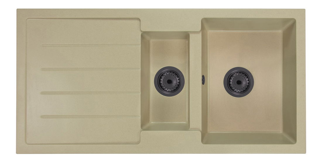 Mosogató Yuxur (bézs) (2 csaplyukkal) (B)