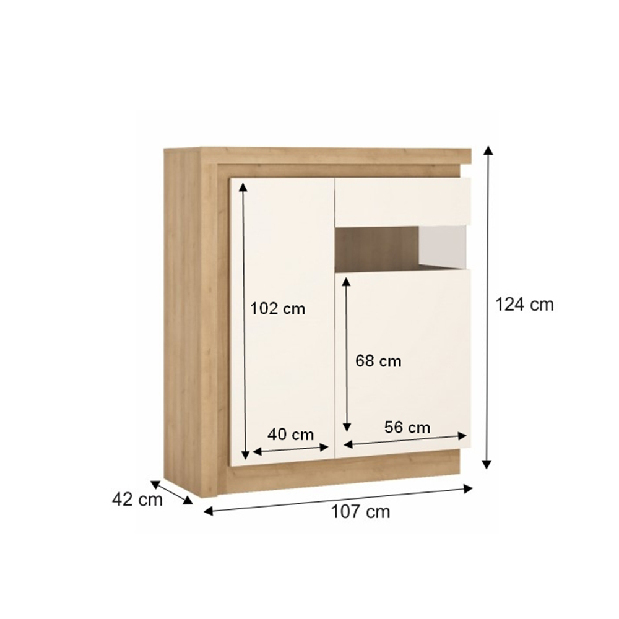 Vitrina Leonan 04 (s rasvjetom) (D) 