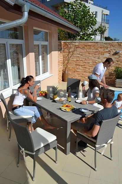 Záhradný nábytok Thassos 1+6 (umelý ratan)