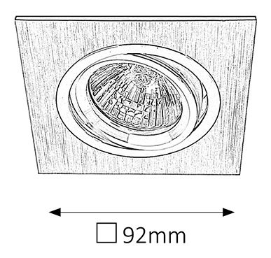 Vstavané svietidlo Spot Fashion 1117 (brúsený hliník)