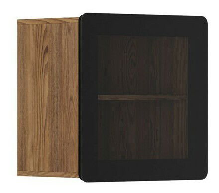 Vitrína na stenu BRW Possi Light SFW1W/5/5 (smrekovec sibiu zlatý) (s osvetlením)