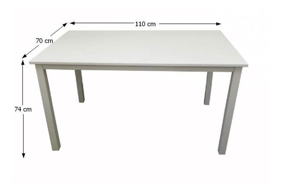 Étkezőasztal 110 cm Astre (fehér) *kiárusítás