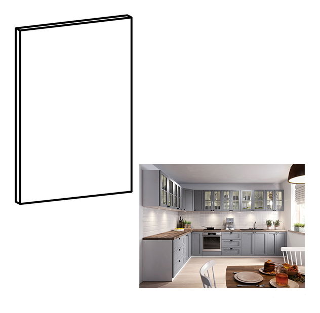 Dvierka na umývačku riadu DVIERKA 44 Lanaya (sivá)