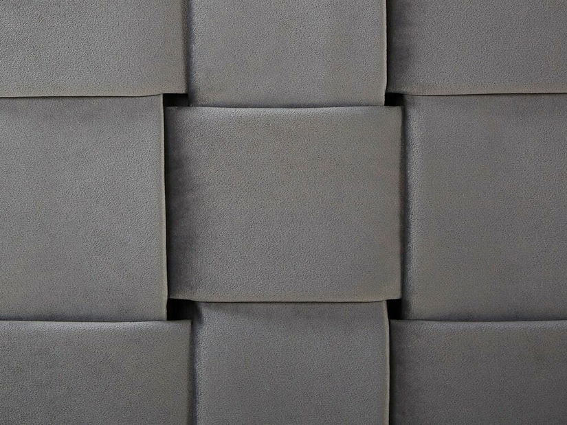 Manželská posteľ 180 cm LIMO (polyester) (šedá) (s roštom)