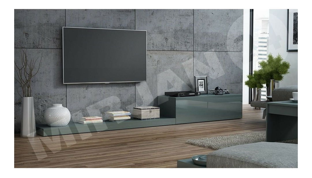 TV stolić Mirjan Rosalie (siva + sivi sjaj)