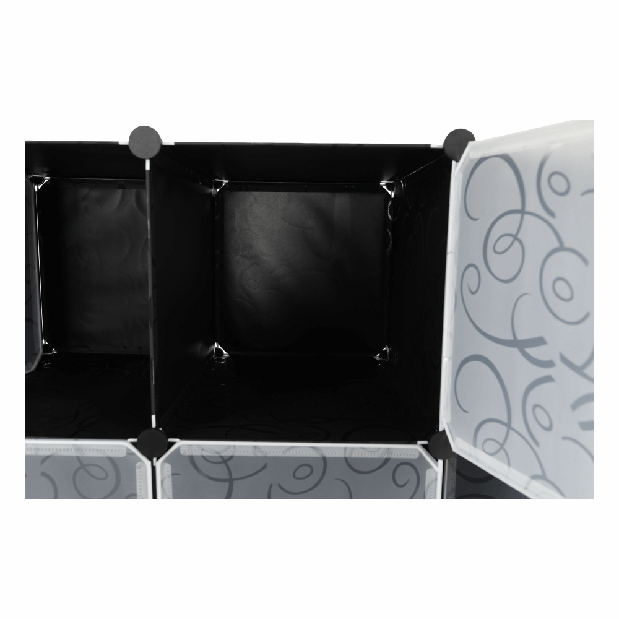 Organizator pentru dulap Riodus TYP 02 (negru + netransparentă + alb)