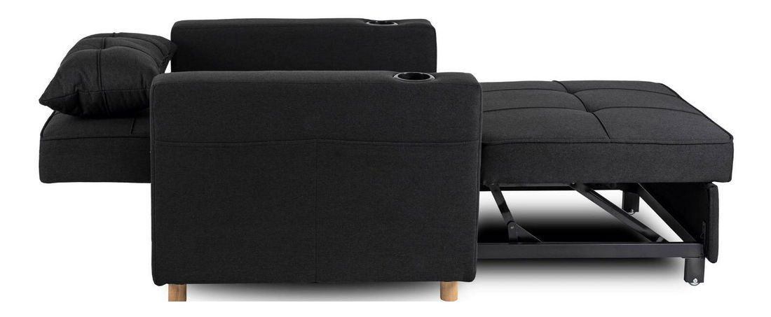 Széthúzható fotel Suspendida (fekete) 