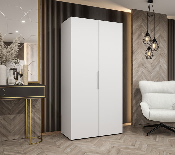 Dulap de haine 100 cm Mirabella 1 (alb + Cașmir)