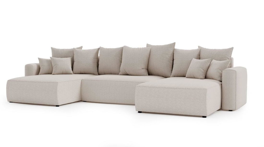 Rohová sedačka Baria U (béžová)