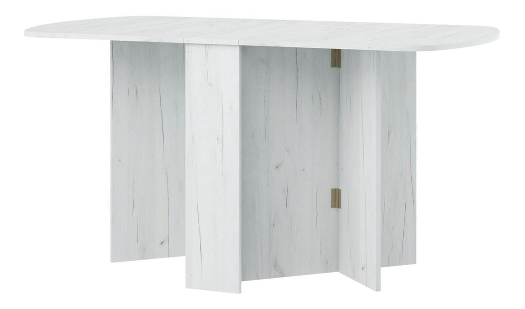 Masă de sufragerie extensibilă Elston 2 (craft alb) (pentru 4 până la 6 persoane)