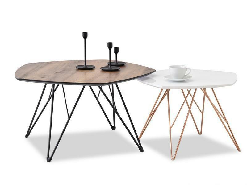 Konferenčný stolík Petal Zest Xl (orech + čierna)