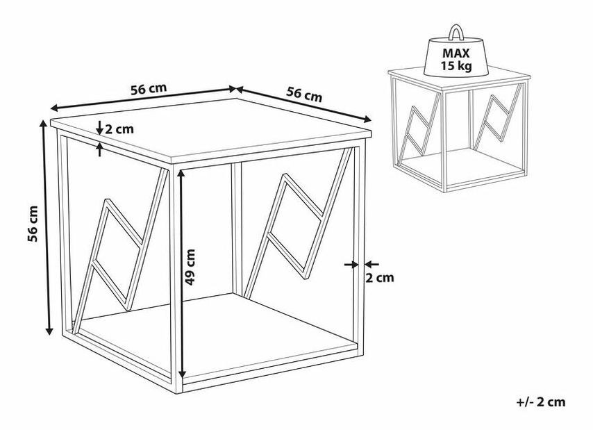 Măsuță Formosa (lemn închis)