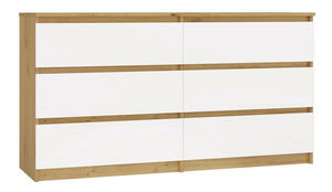 Komoda Musecalo 6 140 (dub artisan + biela)