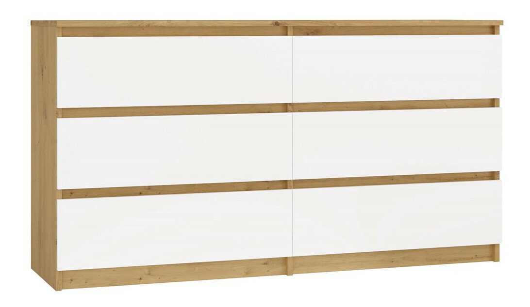 Komód Musecalo 6 140 (artisan tölgy + fehér)