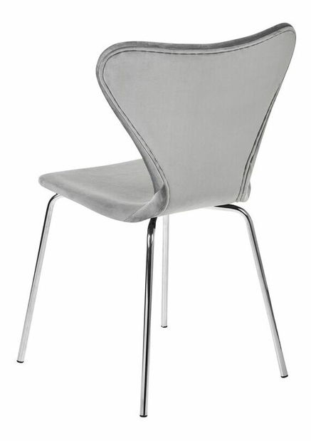 Set 2 buc scaune sufragerie Baylor (gri + argintiu)