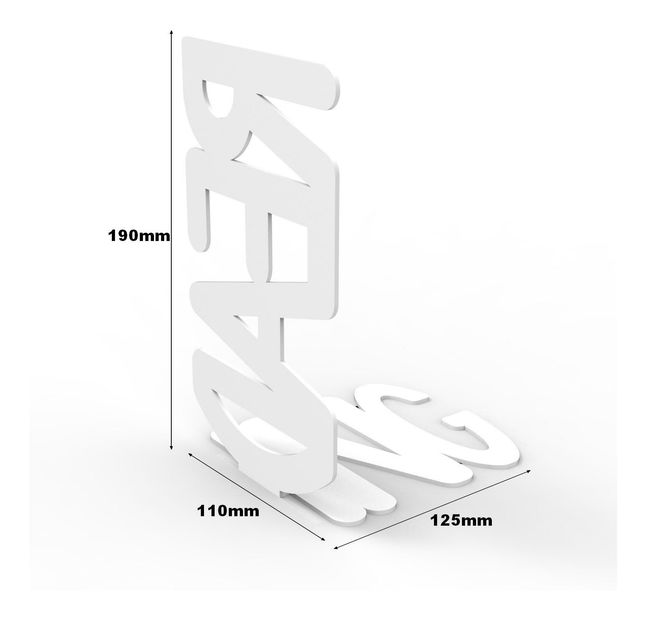 Fém könyvtartó Sedoli (fehér) 