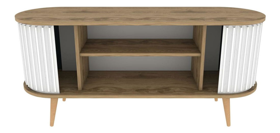 TV stolík/skrinka Stark 140 (dub + biela) 