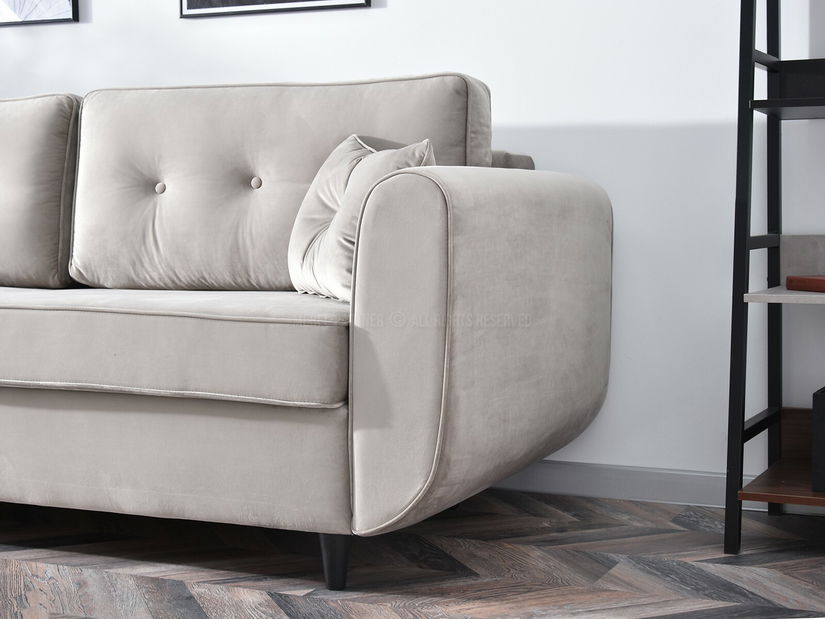 Kétszemélyes kanapé Bacteria (bézs + fekete)