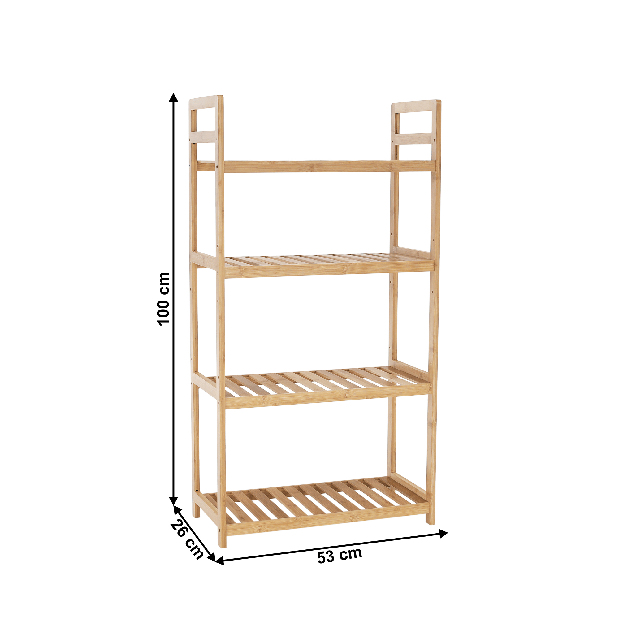 Raft 4-rafturi Andor TYP 2 (bambus natural)