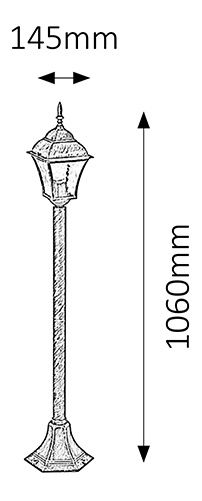 Iluminat pentru exterior Toscana 8395 (antic auriu)