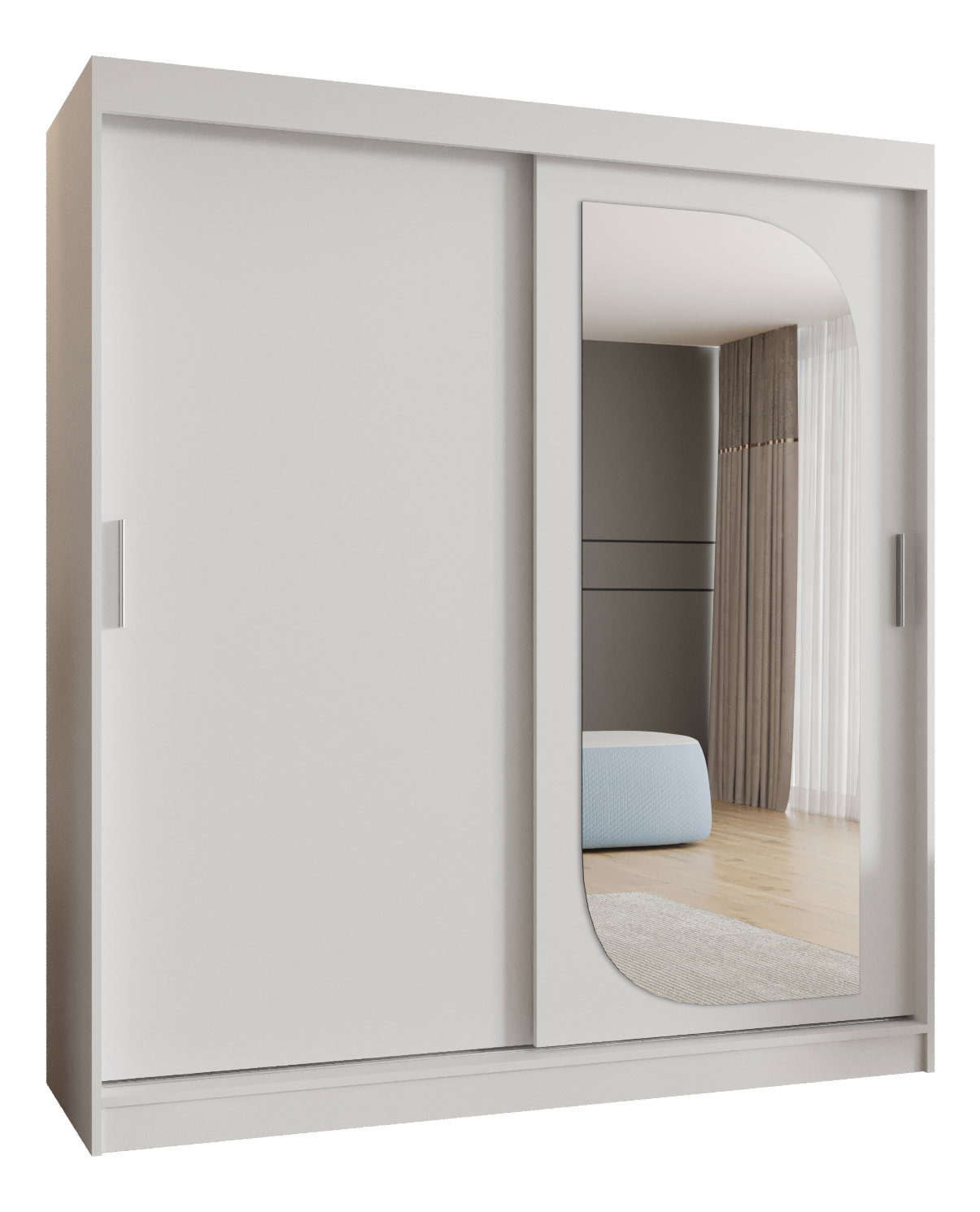 Šatníková skriňa 180 cm Lulu (biela)