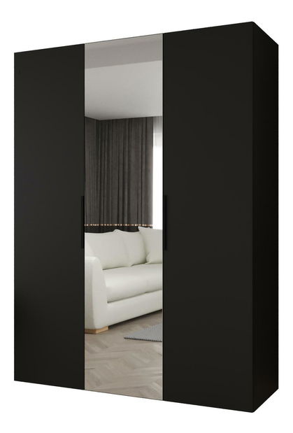 Dulap de haine 150 cm Mirabella 2 (Negru + Negru)
