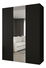 Ruhásszekrény 150 cm Mirabella 2 (fekete + fekete)