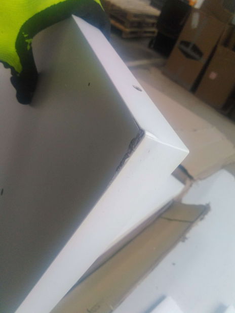 Masă de sufragerie Lumenza (alb + beton) *resigilat