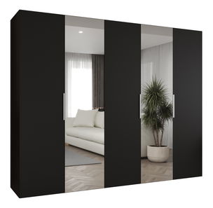 Ormar za garderobu 250 cm Mirabella 2 (crna + kašmir)