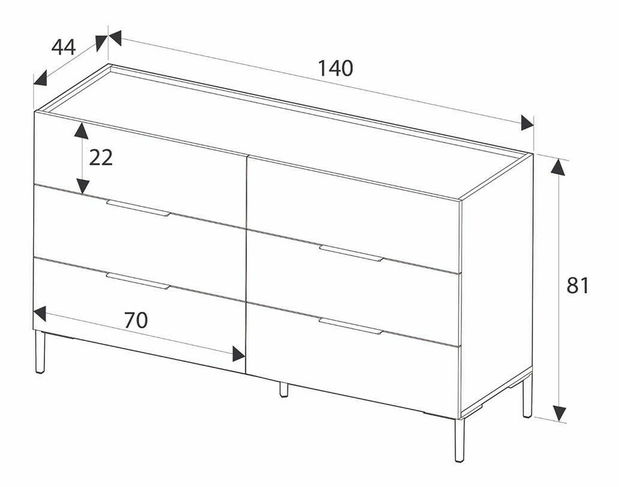 Komoda Dardana (bijela)