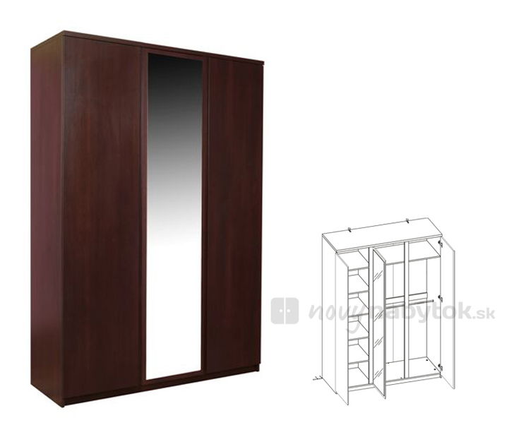 Ruhásszekrény Percy Typ 22 3D