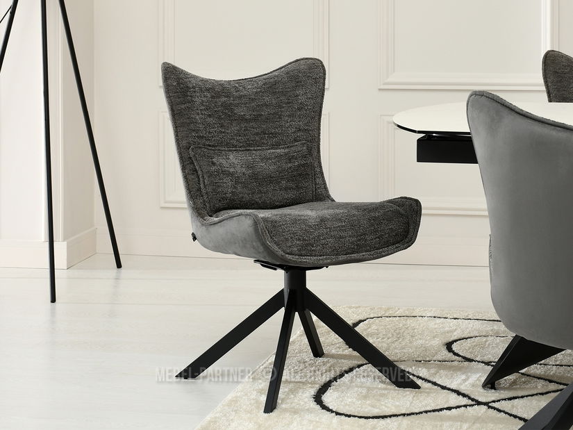 Stolica Nanny (siva + crna)