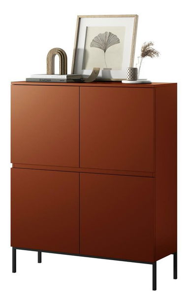 Skrinka Bennasi B1 (červená tehla + čierna)