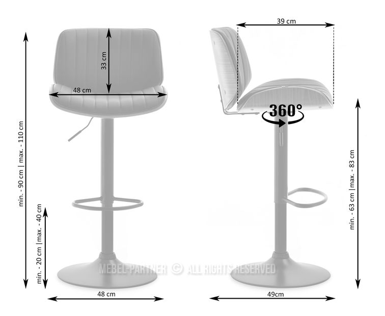 Scaun Hamand (nuc închis + negru)