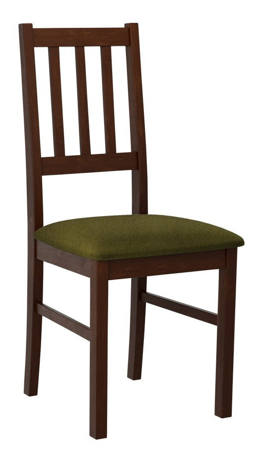 Jedálenská stolička Dalam IV (orech + tmavozelená) 