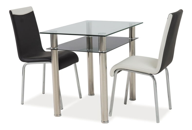 Jedálenský stôl Gelar 90x60 (chróm) (pre 4 osoby)