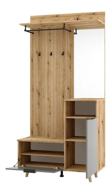 Predsieňová zostava Nadrano (dub evoke + grafit) 