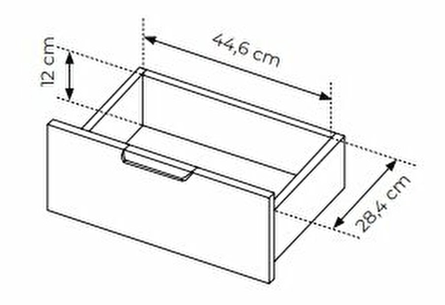 Komód Lyran 3D2S (antracit + arany)