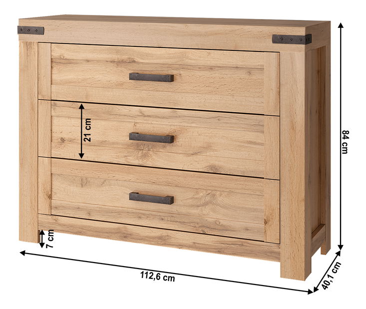 Komoda Mateo 2d3s (dub wotan)