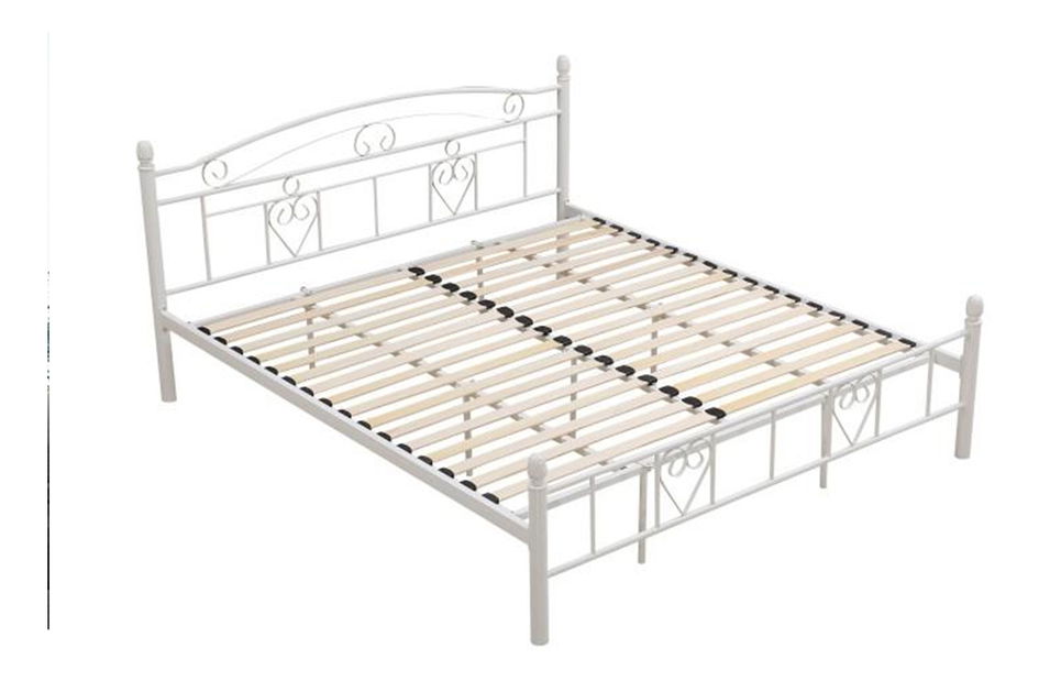 Manželská posteľ 180 cm Birie (s roštom) (biela)