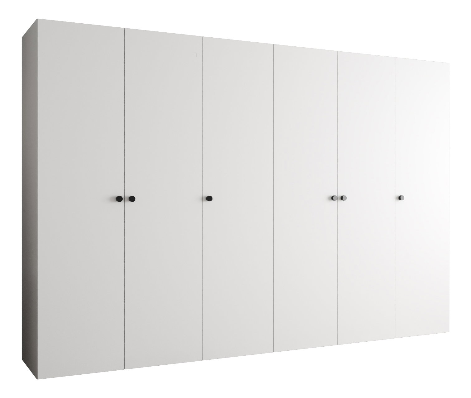 Šatníková skriňa 300 cm Parna 1 (biela + čierna)