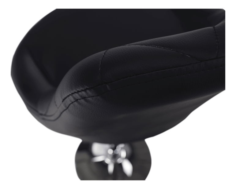 Barová stolička Mariora (čierna ekokoža)