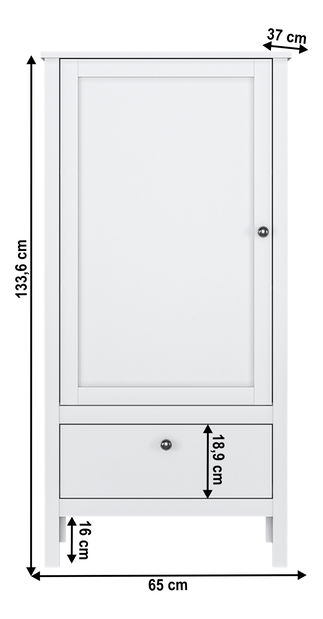 Etajeră Otis 1d1s (alb) *lichidare de stoc