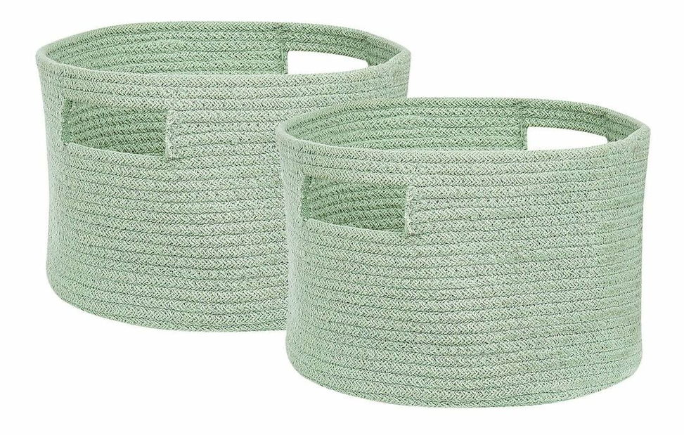 Set 2 ks úložných košov Chiza (zelená)