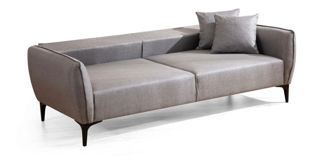 Háromszemélyes kanapé Belasemma (szürke + fekete)